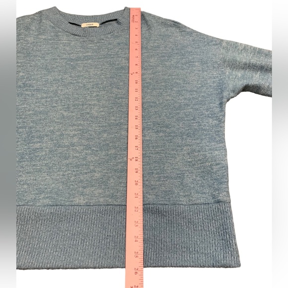 Cherish Light Blue Oversized Sweater Coastal Grandma Style Size Small Wide Cuff - Picture 4 of 7